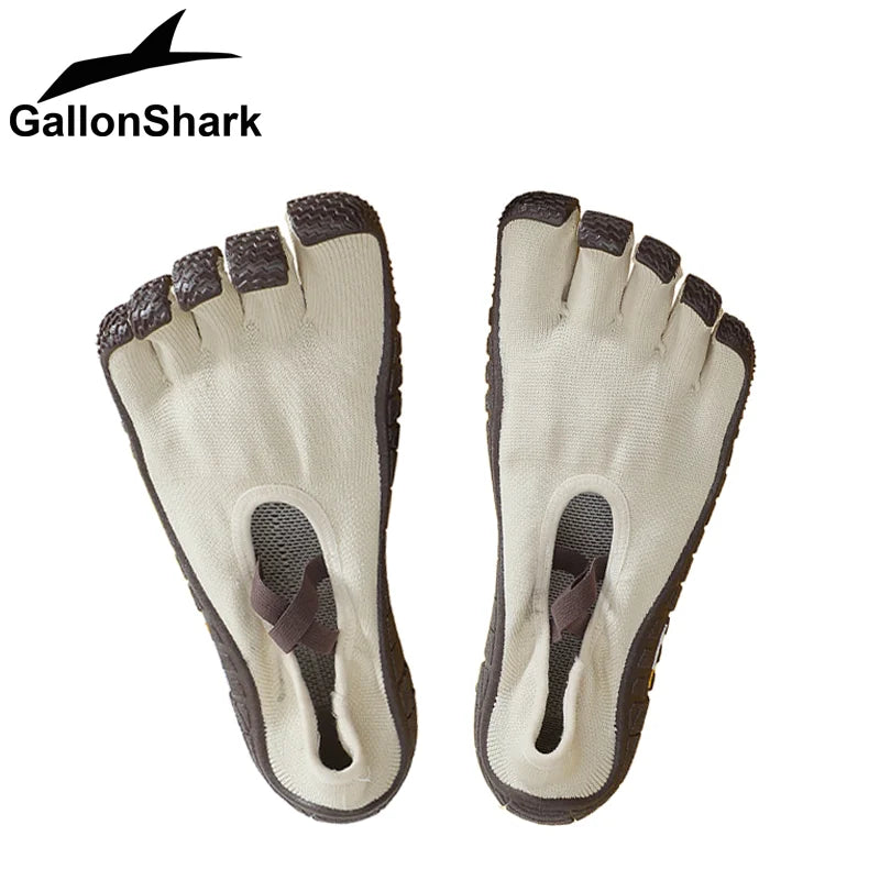 GallonShark Five-Finger Shoes, Breathable Elastic Strap Barefoot Shoes for Yoga, Pilates, Dance & Indoor/Outdoor Workout - Bear Hugs