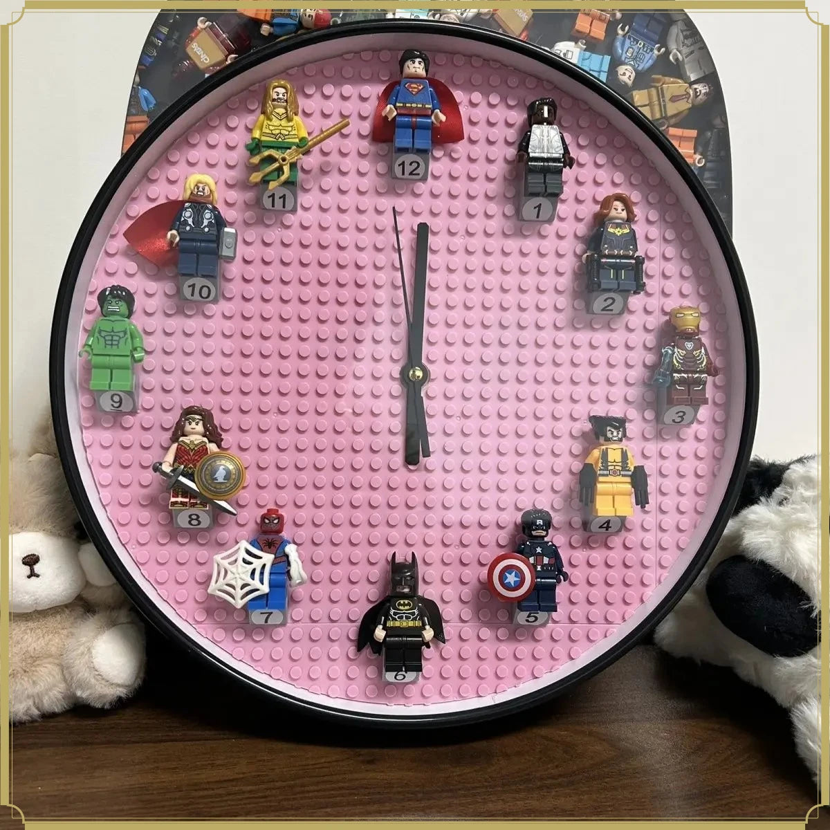 Round Cute Wall Watch Clock Design Decoration Modern Classic Wall Watch Clock Bedroom Plastic Reloj Digital De Pared Home Decor - Bear Hugs