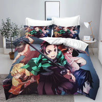 Demon Slayer: Kimetsu no Yaiba kamado Nezuko Anime 100% Polyester Bedding Set Duvet Cover Set Printed Cartoon Home Decor - Bear Hugs