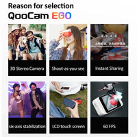 Kandao QooCam EGO 3D Stereo VR Camera 4K 60FPS 65 Inch Large Screen Waterproof 6-Axis Anti-Shake Digital Sports Camera - Bear Hugs