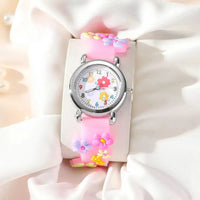 Cute Floral Round Kids Watch