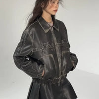 Babydoll Pleather Moto Jacket - Bear Hugs