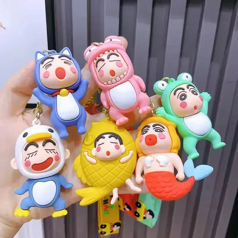 Porte-clés 3D Crayon Shinchan Cosplay 