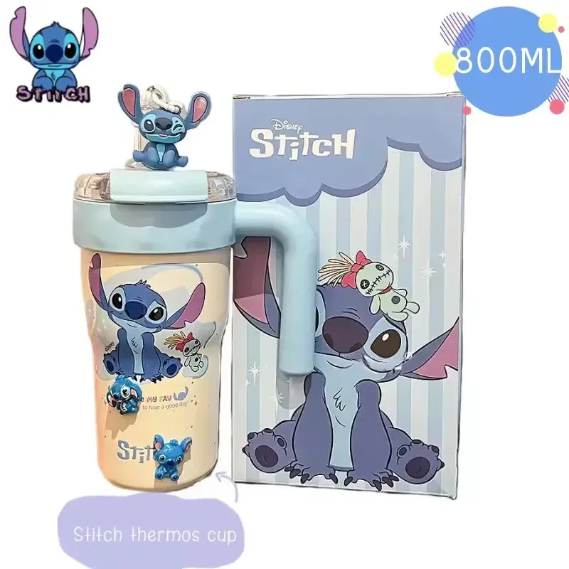 Stitch Cosmic Alien Straw Thermos Cup (800 ml)