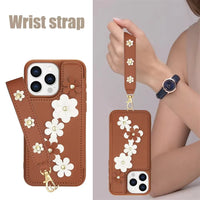 3 in 1 Crossbody Floral Phone Case (For iPhones)