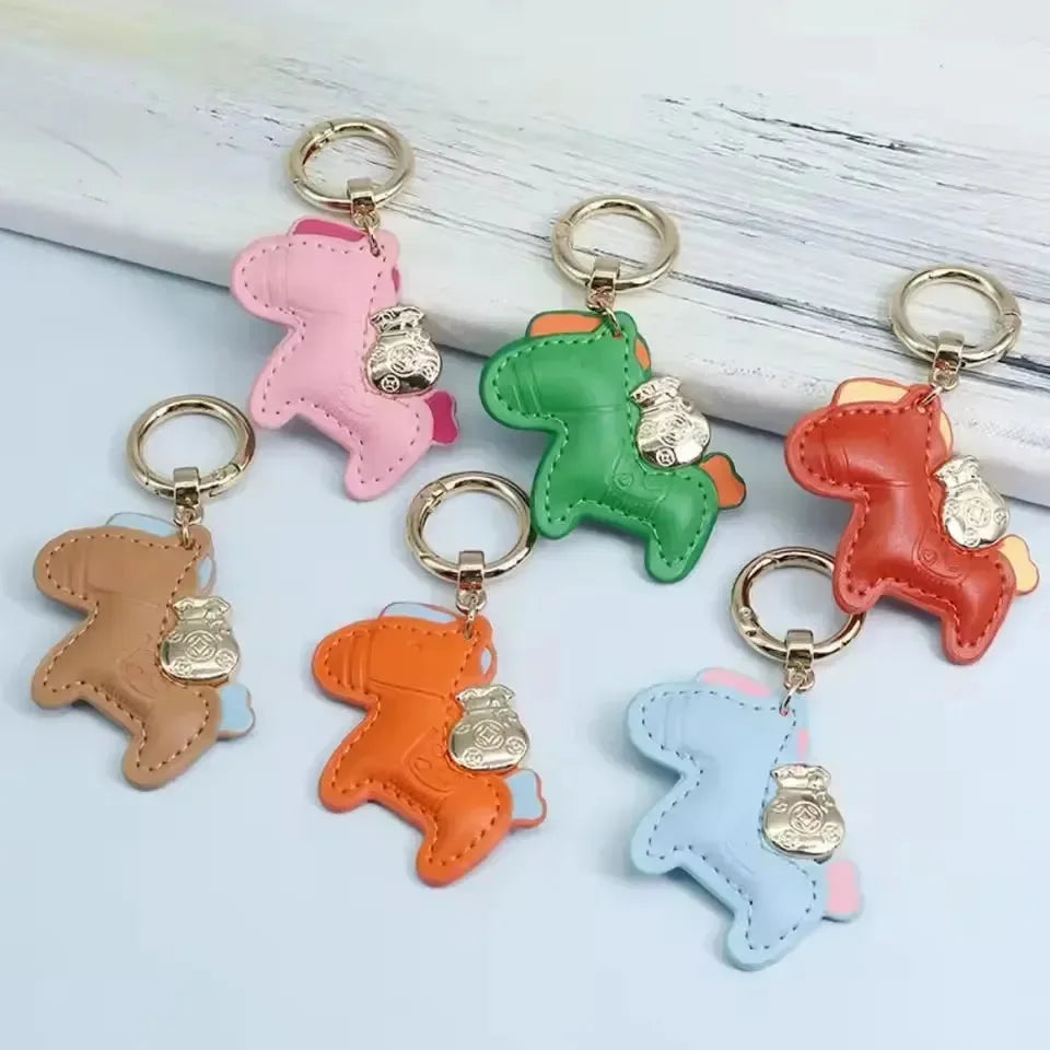 Galloping Charm Horse Keychain