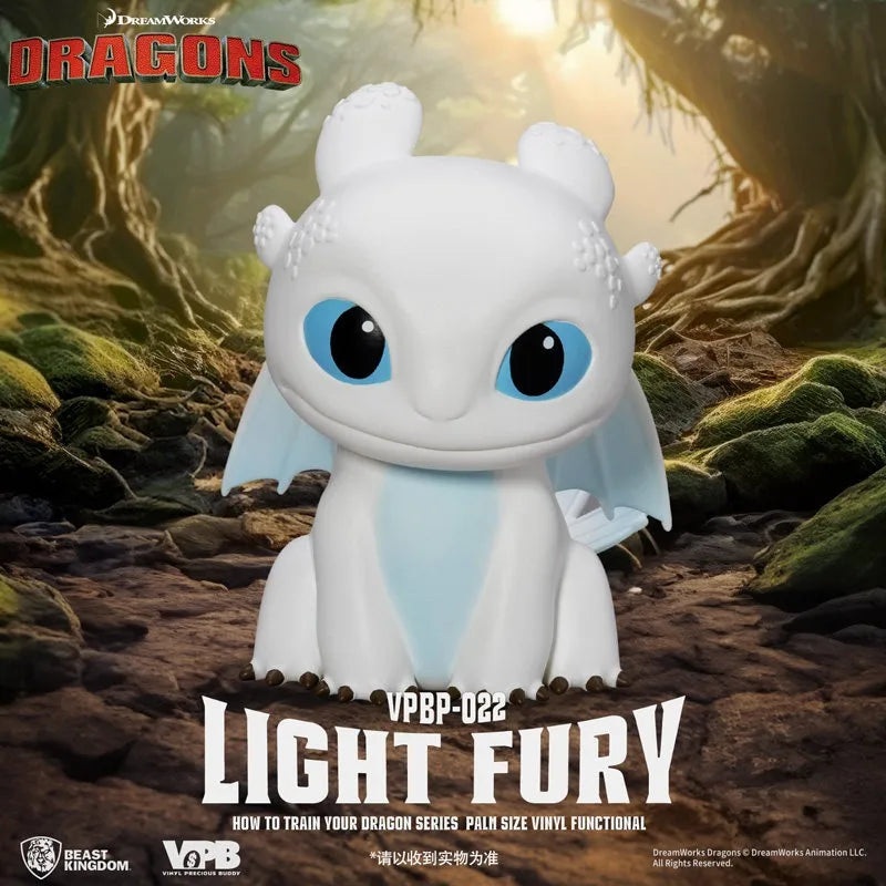 Genuine Beast Kingdom How To Train Your Dragon Toothless Light Fury Vinyl Piggy Bank Action Figure Collectible Model in Stock - Bear Hugs