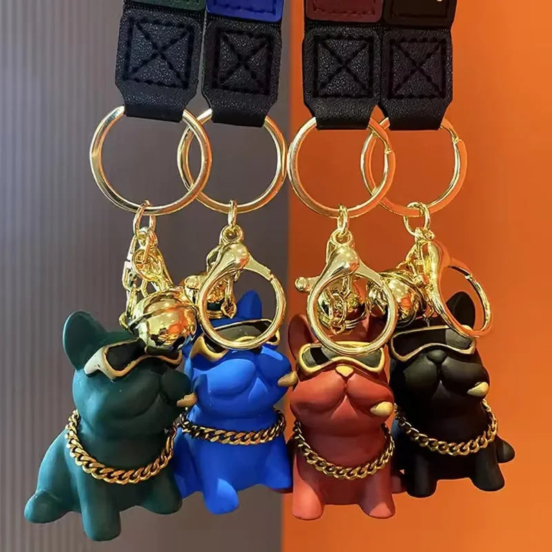 Rebel Ruff Bulldog 3D Keychain