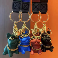 Rebel Ruff Bulldog 3D Keychain