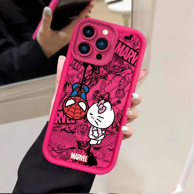 Spiderman x Hello Kitty Silicon Phone Case (For iPhones)