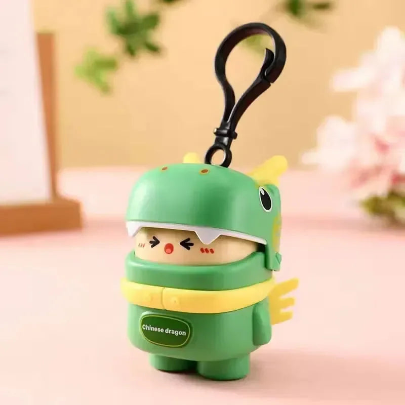 Dragon Man Recording Pull Back Keychain