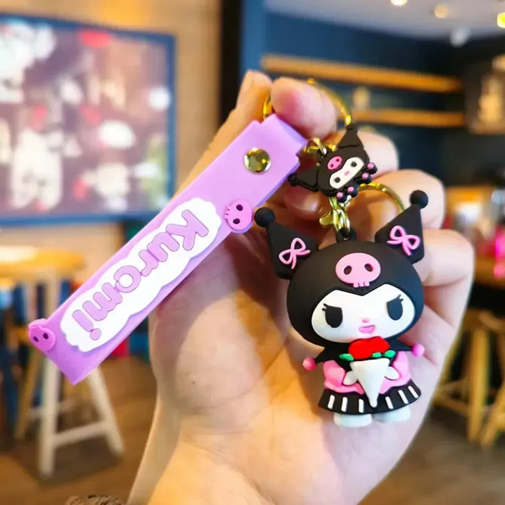 Kuromi Style Spree Silicone Keychain