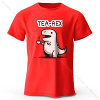 Tea-Rex Dinosaur Cotton T-Shirt