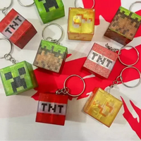 Minekraft Block Beacon LED Keychain