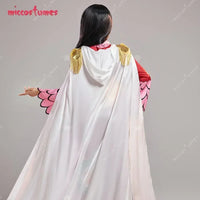 Miccostumes Women's Snake Princess Red Cosplay Costume Top Skirt With Cloak Set with Earings for Halloween Party - Bear Hugs