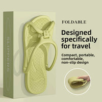 Foldable Travel Slippers Unisex EVA Flip Flops Hotel Non Slip Bathroom Indoor Outdoor Portable Lightweight Comfortable - Bear Hugs