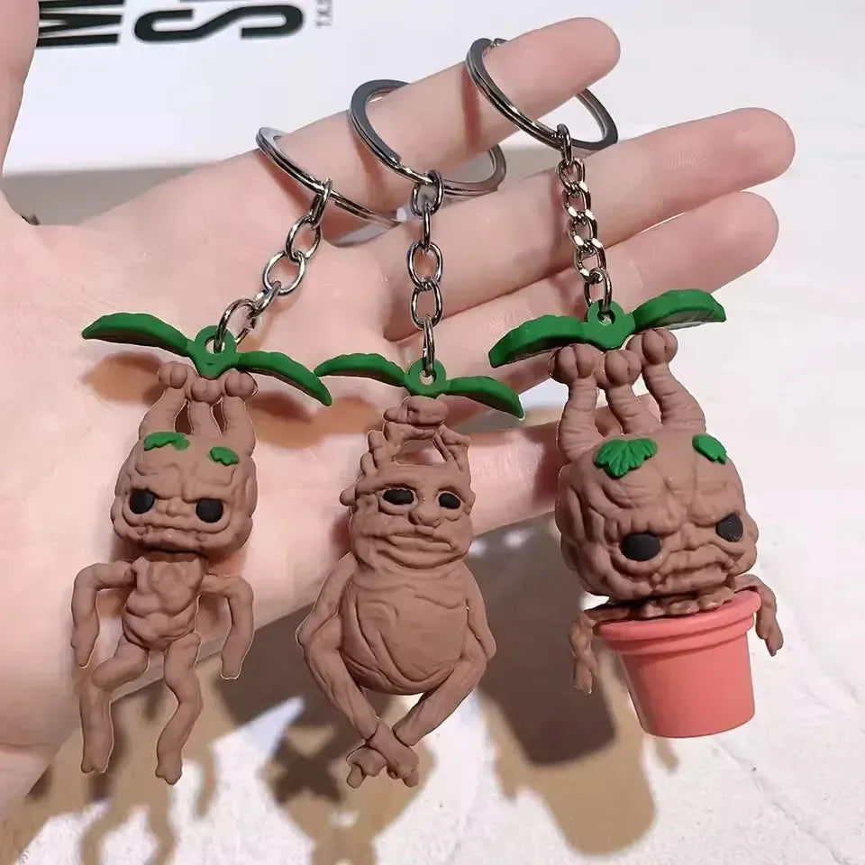 Shrieking Sprout Mandrake Root Keychain