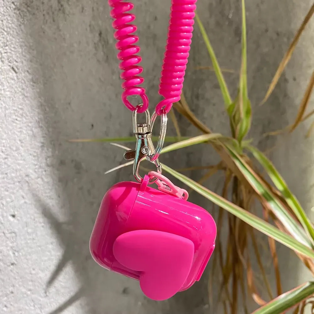 Adorable Pink Heart Case (For Airpods)