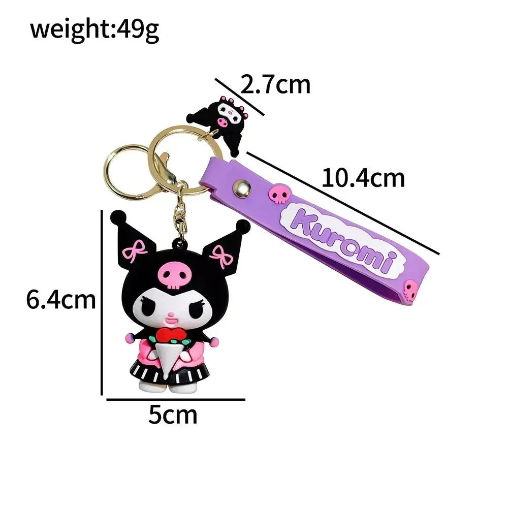 Kuromi Style Spree Silicone Keychain