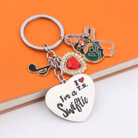 Porte-clés en alliage J'aime Taylor Swift 