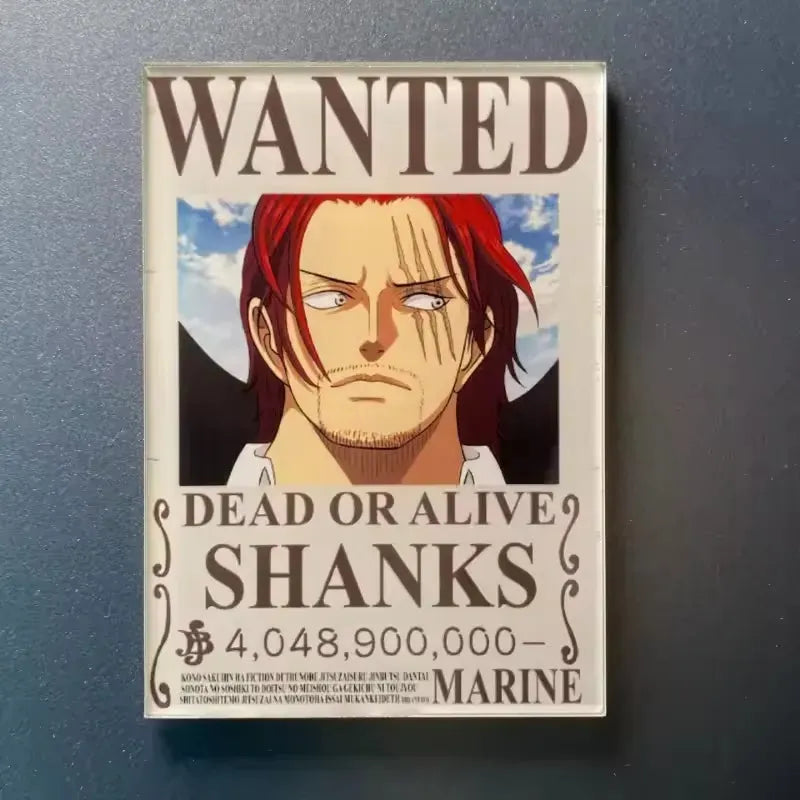 One Piece Wanted Fridge Magnets