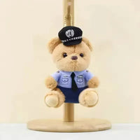 Traffic Cop Bear Brigade Plush Keychain