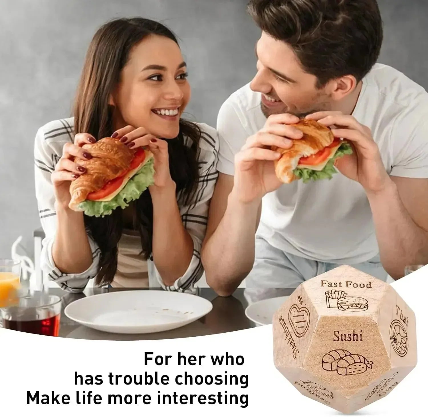 12-Sided Decision Dice for Couples