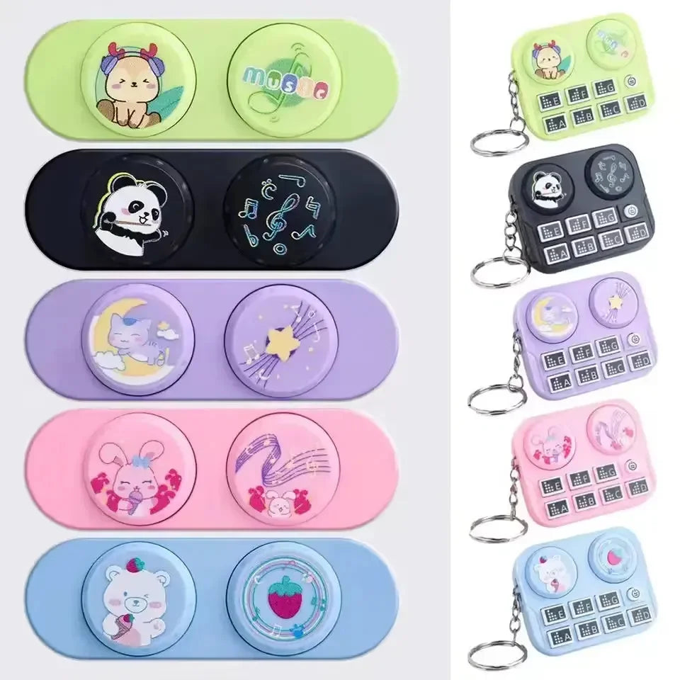 Mini DJ Machine Sound & LED Keychain