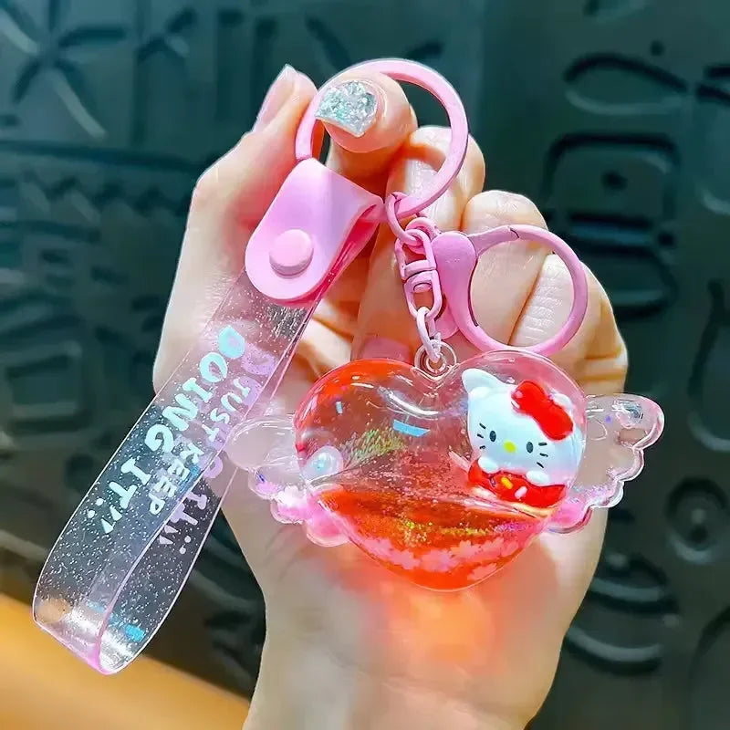 Sanliou Heartwing Hues Glitter Keychain