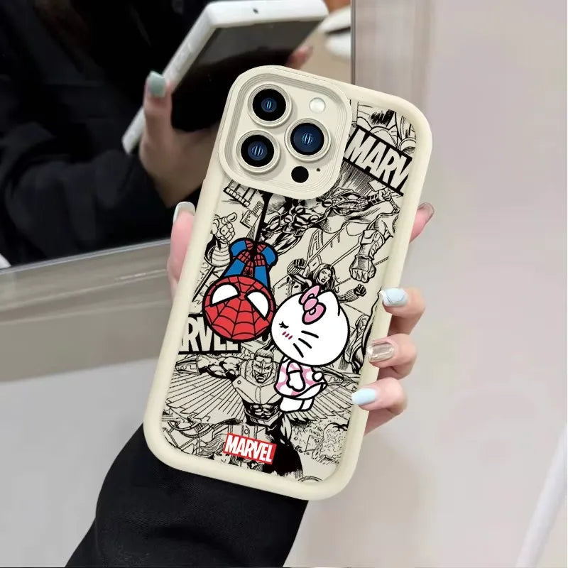 Spiderman x Hello Kitty Silicon Phone Case (For iPhones)