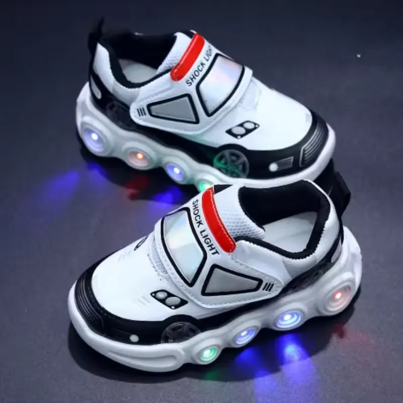 Glow & Go Luminous Cartoon Car Sneakers