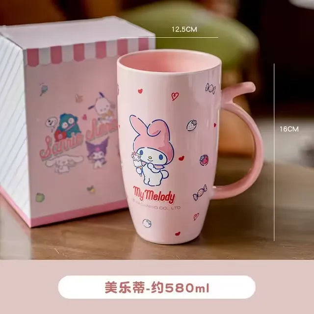 Sanrio Kawaii Ceramic Coffee Mugs (580 ml)