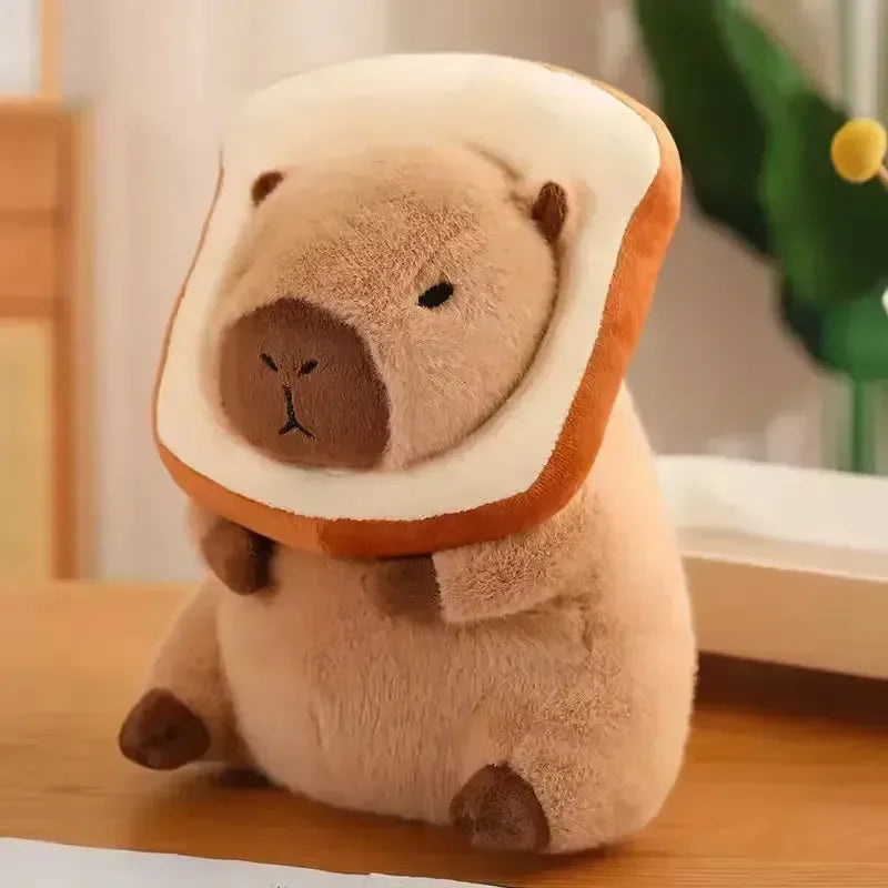 Capybara Plush with Removable Bread Pillow (40 cm)