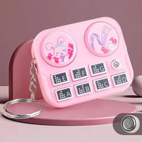 Mini DJ Machine Sound & LED Keychain