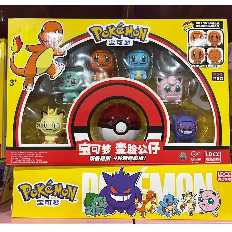 Pokemon Face-Changing Dolls with Pokeball (Set of 6) - Bear Hugs