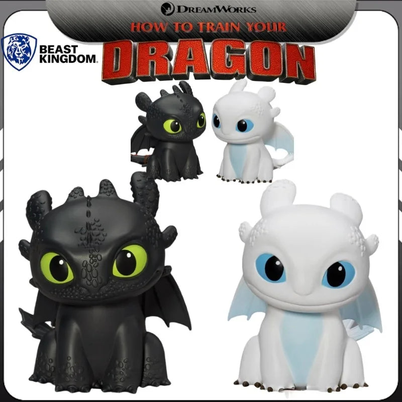 Genuine Beast Kingdom How To Train Your Dragon Toothless Light Fury Vinyl Piggy Bank Action Figure Collectible Model in Stock - Bear Hugs