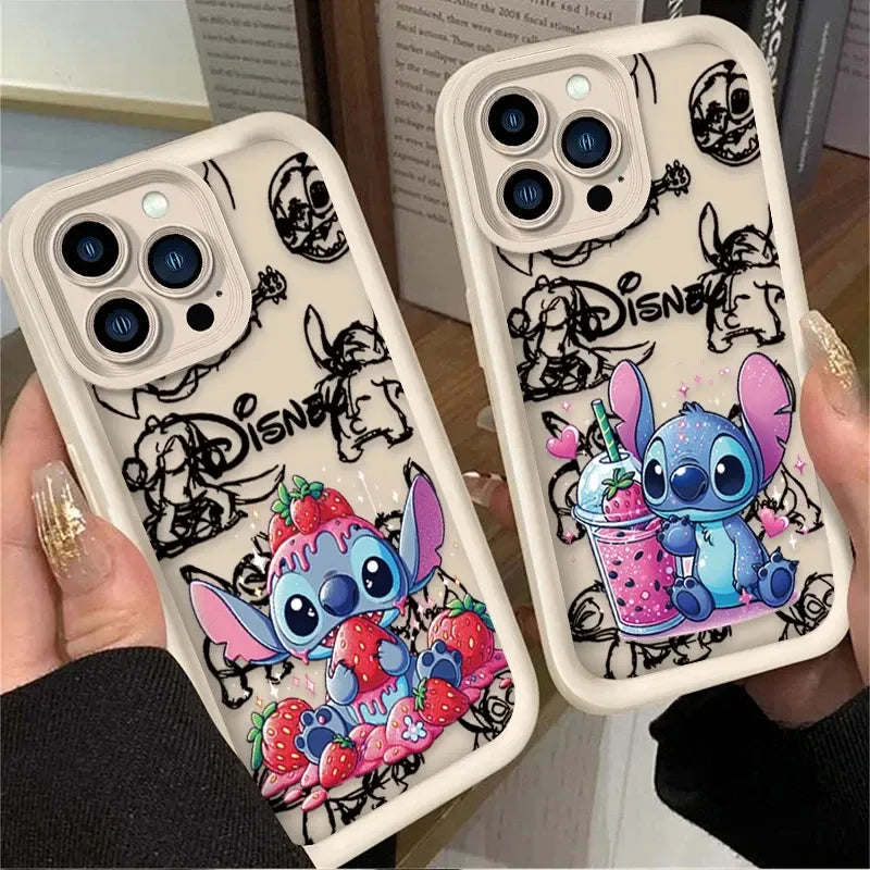 Disney Stitch Strawberry Case (For iPhones)