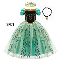 Full Printing Kids Cosplay Anna Princess Costume Fancy Birthday Carnival Party Prom Dress Toddler Role Play Clothing Outfits - Bear Hugs
