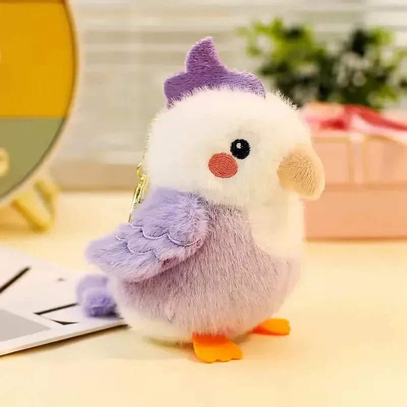 Feathered Friends Bird Plush Keychain