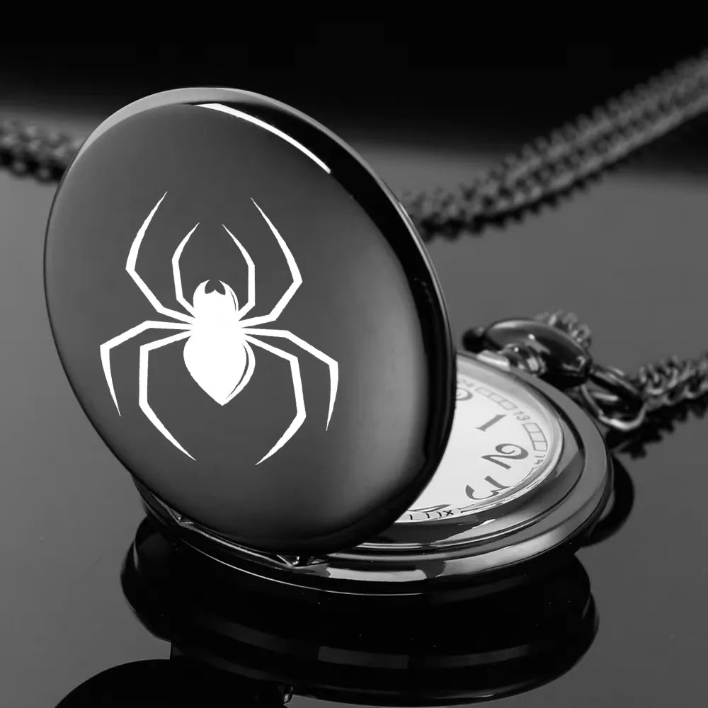 Black Spiderman Pocket Watch