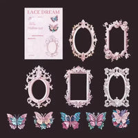 Lace Dream Frame Collage Sticker Pack (10 Pcs)