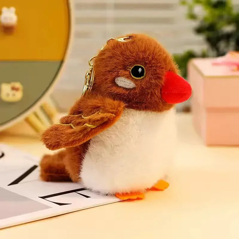 Feathered Friends Bird Plush Keychain