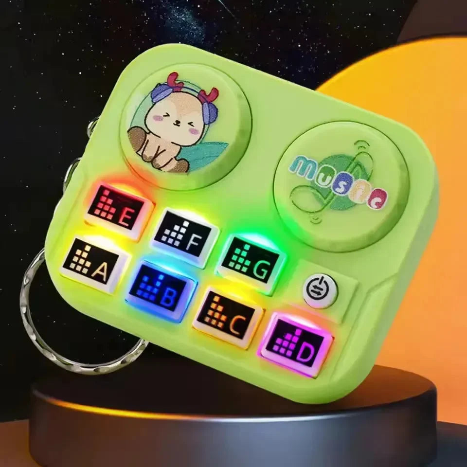 Mini DJ Machine Sound & LED Keychain