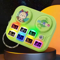 Mini DJ Machine Sound & LED Keychain