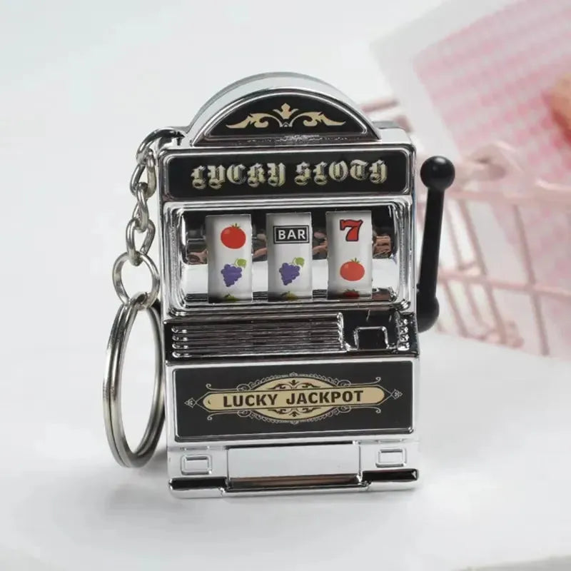 Jackpot Fruit Slot Machine Keychain