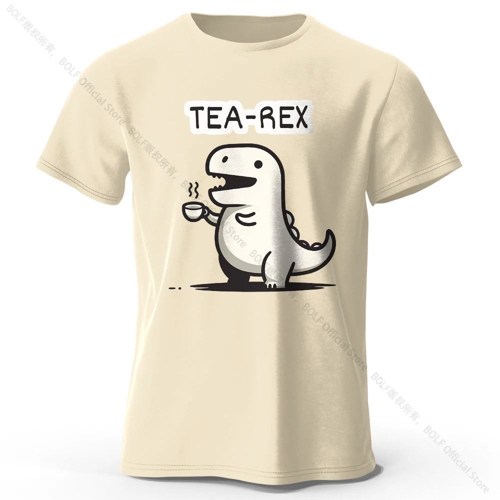 Tea-Rex Dinosaur Cotton T-Shirt