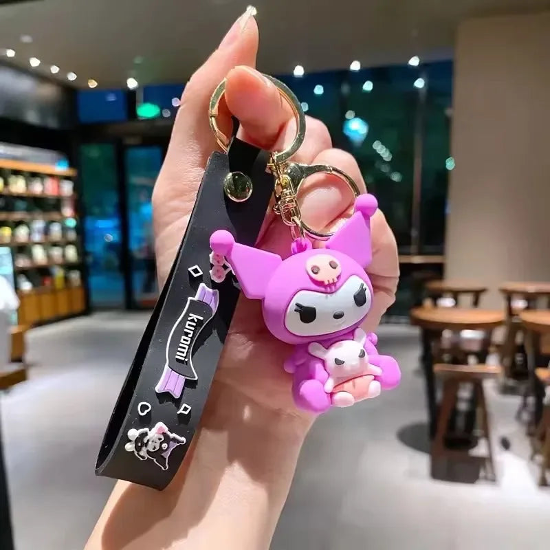 Kuromi Krew Mischief 3D Silicone Keychain
