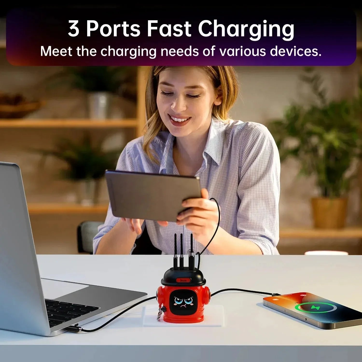 Divoom Dipow 65W GaN Charger - Bear Hugs