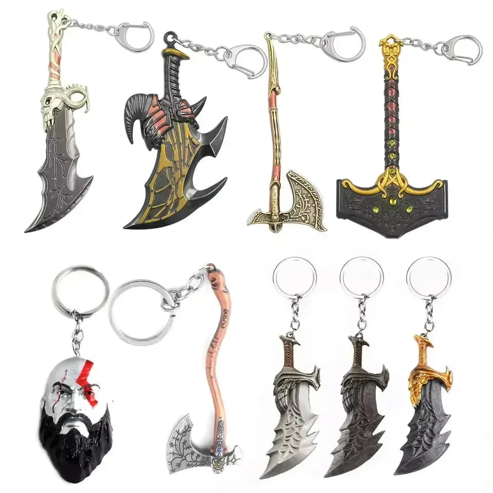 God of War Metal Keychain Collection