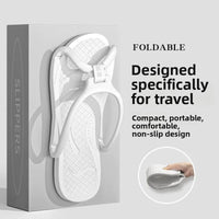 Foldable Travel Slippers Unisex EVA Flip Flops Hotel Non Slip Bathroom Indoor Outdoor Portable Lightweight Comfortable - Bear Hugs